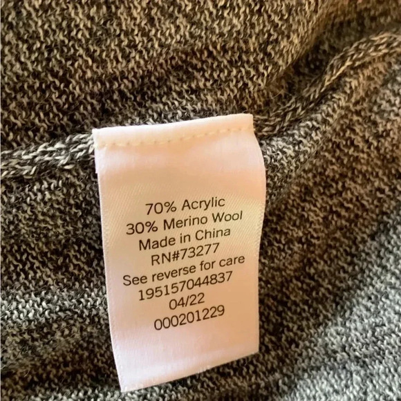 NWT Apt 9 Seriously Soft Merino Wool Blend Sweater Mens XL Gray Colorblock - Picture 6 of 7